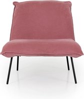 Tenzo fauteuil Joey in smalle roze rib stof