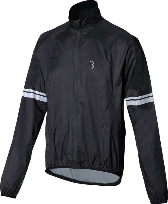 Foto: Bbb cycling stormshield 2 0 regenjas fiets wielren fietsjack regenjack wind en waterdicht zwart maat s