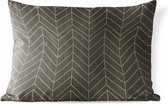 Buitenkussens - Tuin - Luxe patroon van kronkelende lijnen op een donkere achtergrond - 60x40 cm