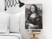 Doe-het-zelf op canvas schilderen - Black and White Mona Lisa-40x60