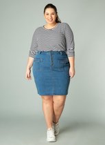 YESTA Heavenly Rok - Mid Blue Denim - maat 0(46)