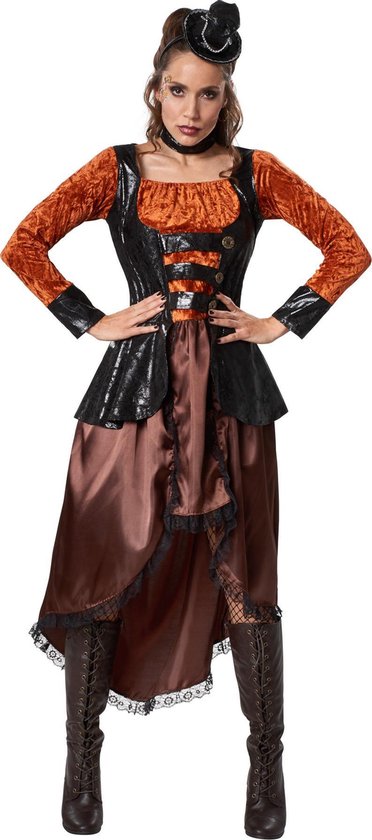 dressforfun - Steampunk prinses S - verkleedkleding kostuum halloween verkleden feestkleding carnavalskleding carnaval feestkledij partykleding - 302320