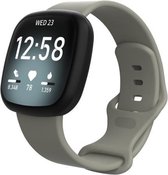 Fitbit versa bandje van By Qubix - Fitbit Versa 3 / Sense Sportbandje - Grijs - Maat: S/M