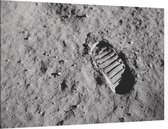 Astronaut footprint (voetafdruk op maanoppervlak) - Foto op Canvas - 45 x 30 cm