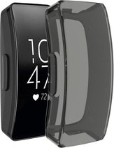 Strap-it Fitbit Inspire / Inspire HR TPU case - zwart - hoesje - beschermhoes - protector - bescherming
