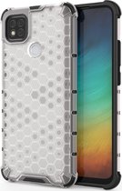 Xiaomi Redmi 9C Hoesje - Mobigear - Honeycomb Serie - Hard Kunststof Backcover - Transparant - Hoesje Geschikt Voor Xiaomi Redmi 9C