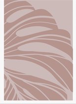 Foliage line art drawing with abstract shape. Abstract Plant Art design for print, cover, wallpaper, Minimal and natural wall art. 2 - Moderne schilderijen – Vertical – 1813295320