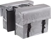 dubbele fietstas Bisonyl 46 liter zilver