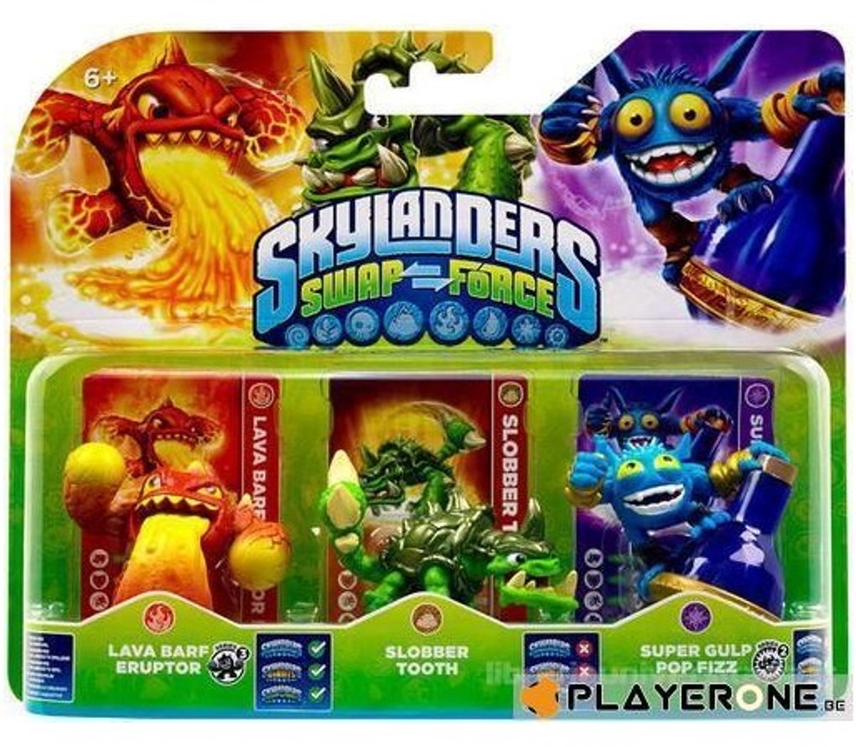 Skylanders Swap Force: Adventure Triple Pack Slobber Tooth, Eruptor, Pop Fizz