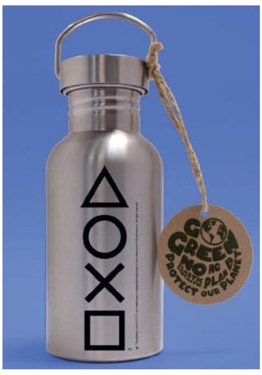 PLAYSTATION - Buttons - Aluminium waterfles 500ml