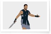 Walljar - Gladiator - Muurdecoratie - Poster.