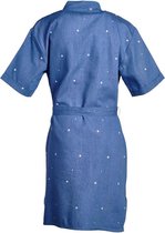 Meisjes jurk denim met sterren print | Maat 164/14Y