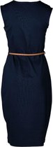 Dames stretch jurk marine, zm kort | Maat XL