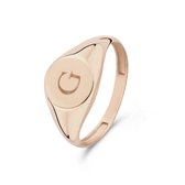 Isabel Bernard La Concorde Lauren 14 Karaat Rosé Gouden Initial Ring  - Roségoudkleurig