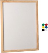 Whiteboard 30 x 40 cm met 6x stuks ronde magneten 25 mm
