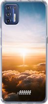 6F hoesje - geschikt voor Motorola Moto G9 Plus -  Transparant TPU Case - Cloud Sunset #ffffff