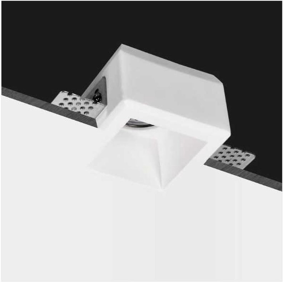LEDmaxx Gips inbouwarmatuur vierkant 8x8cm voor 1x GU10 max. 35W | GU10 | Max 1x35W exclusief