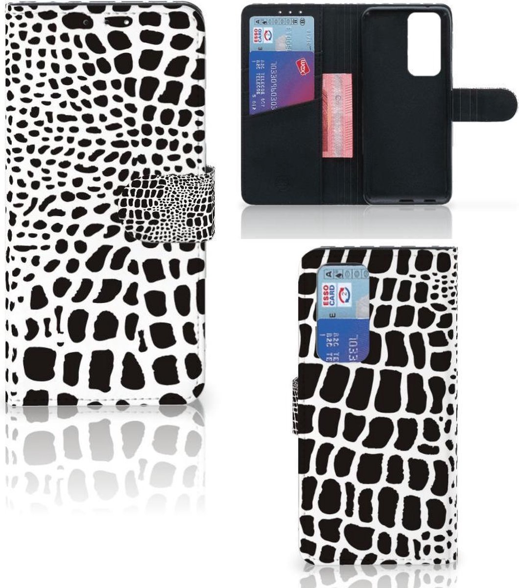 OPPO Find X3 Neo 5G Telefoonhoesje met Pasjes Slangenprint