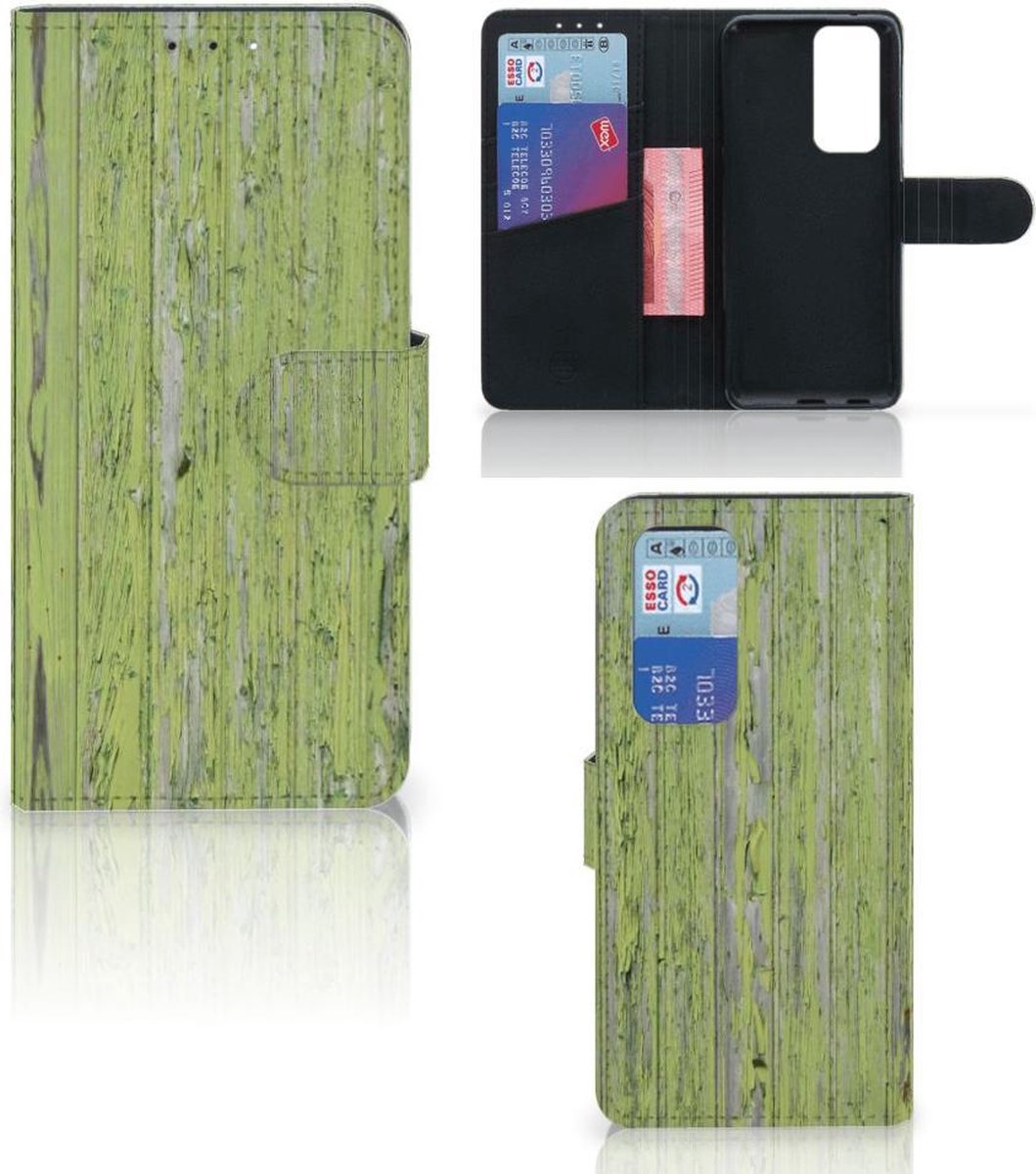 OPPO Find X3 Neo 5G Book Style Case Green Wood