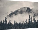 Misty Mountain Forest - Foto op Canvas - 90 x 60 cm