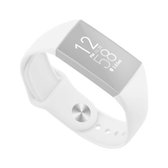 Voor Fitbit Charge 3 22 mm effen kleur siliconen band A (wit)