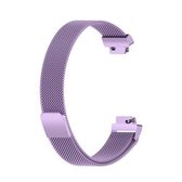 Voor Fitbit Inspire 2 Milanese vervangende polsband horlogeband, maat: L (lichtpaars)
