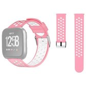 Voor Fitbit Versa Simple Fashion siliconen horlogebandje (roze)