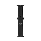 Voor Apple Watch Series 6 & SE & 5 & 4 40 mm / 3 & 2 & 1 38 mm Mutural vloeibare siliconen horlogeband (zwart)