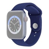 Siliconen horlogeband met geweven patroon voor Apple Watch Series 6 & SE & 5 & 4 40 mm / 3 & 2 & 1 38 mm (blauw)