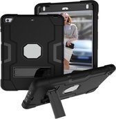 Voor iPad mini 3/2/1 siliconen + pc-beschermhoes met standaard (zwart + grijs)