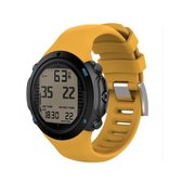 Smart Watch siliconen polsband horlogeband voor Suunto D6i (geel)