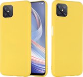 OPPO Reno 4 Z Hoesje - Mobigear - Rubber Touch Serie - Hard Kunststof Backcover - Geel - Hoesje Geschikt Voor OPPO Reno 4 Z