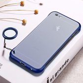 Frosted antislip TPU-beschermhoes met metalen ring voor iPhone 6 (blauw)
