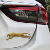 Running Leopard Shape Adoreable Style Car Free Sticker (goud)