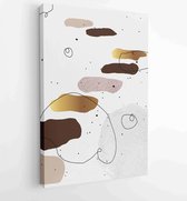 Minimal and Gold abstract wall arts vector collection 2 - Moderne schilderijen – Vertical – 1931500805 - 80*60 Vertical