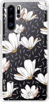 Casetastic Huawei P30 Pro Hoesje - Softcover Hoesje met Design - Sprinkle Leaves and Flowers Print