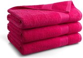 Katoenen handdoek - 3 stuks - 70x140 - roze