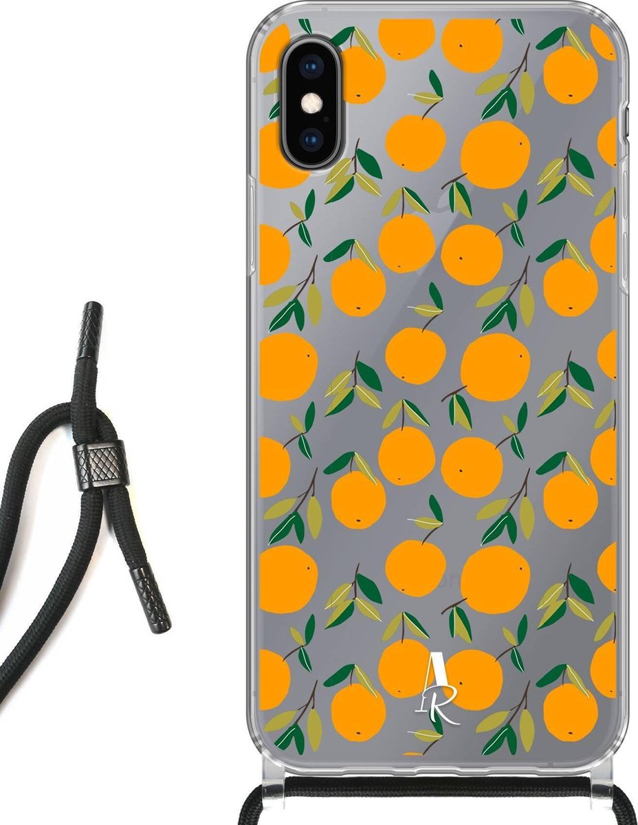 iPhone X hoesje met koord - Oranges