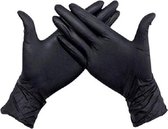 Handschoenen Wegwerp Nitril - Latex vrij - Ongepoederd - zwart - maat L - 100 stuks