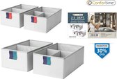 ORGANIZER 2-3 DEPARTEMENTEN 25X41X16CM CONFORTIME - ASSORTI KLEUREN