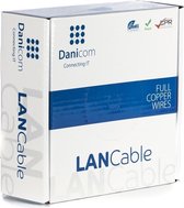 DANICOM CAT6A S/FTP 50 meter internetkabel op rol soepel - PVC (Fca) - netwerkkabel