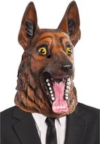 Carnival Toys Verkleedmasker Hond Latex Bruin One-size