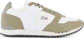 Lacoste Partner Piste - Heren Sneakers Sport Casual Schoenen Wit-Khaki 7-40SMA00712A9 - Maat EU 40 UK 6.5