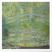 JUNIQE - Poster Monet - The Water-Lily Pond -50x50 /Blauw & Groen