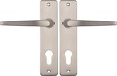 Starx Poignée de porte en acier inoxydable - Quincaillerie de Ferrures de porte - Écran de porte pour cylindre profilé (PC72) - Pouce de poignée de porte
