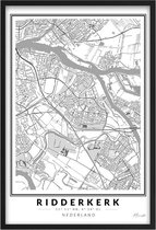 Poster Dorp Ridderkerk A3 - 30 x 42 cm (Exclusief Lijst)