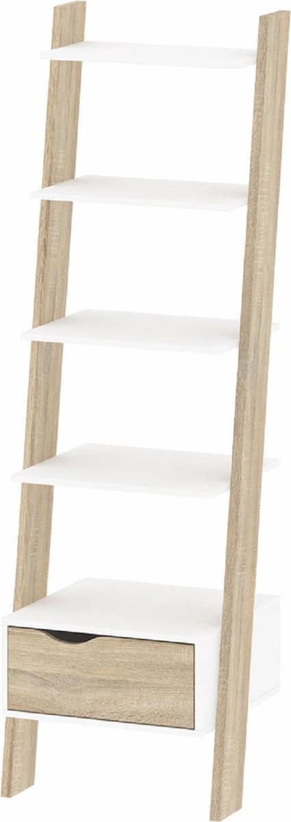 Tvilum Napoli - Boekenkast - Boekenrek - Wit/Eiken