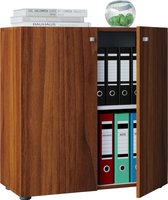 Archiefkast opbergkast Vandol mini noten kleur 74 cm hoog