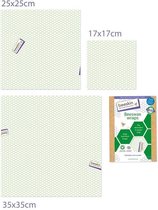 Bijenwasdoeken Set - Small, Medium en Large - Standard print                        - Standard