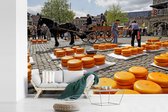 Behang - Fotobehang Markt - Kaas - Gouda - Breedte 525 cm x hoogte 350 cm